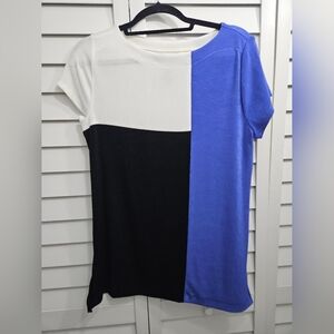 Chico's Traveler's Collection Top - White, Black, Purple. 1